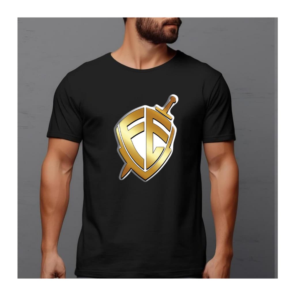 Camiseta Cristã Escudo da Fé - Design Exclusivo e Confortável - Moda Cristã Religiosa Presente Cristão