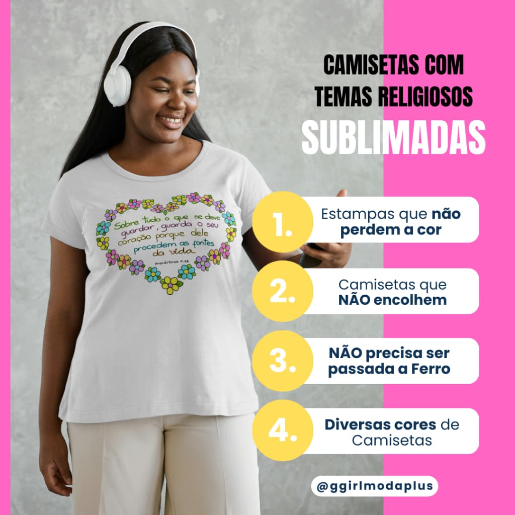 Camiseta Coração do P ao G3, Camiseta Cristã, camiseta feminina, blusa feminina, camiseta personalizada, camiseta femini