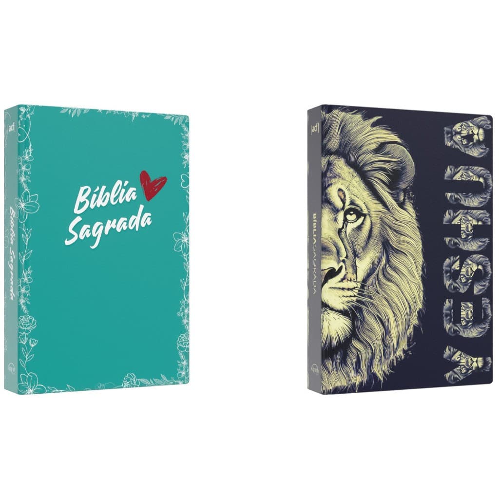 Kit Bíblia Sagrada ACF | Coração Vermelho + Bíblia Sagrada ACF | Leão Yeshua