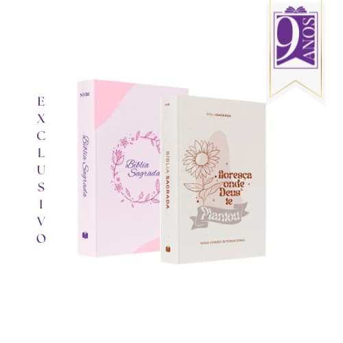 Kit Bíblia Sagrada Floresça NVI + Bíblia Sagrada Mulher de Valor NVI - Kit Jardim da Fé