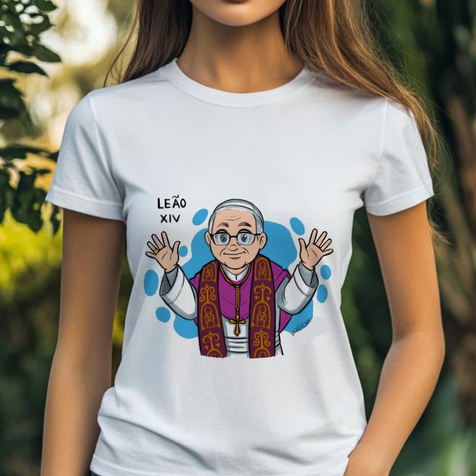 Blusa tshirt feminina CRISTÃ,CATÓLICA,PAPA LEÃO 14,CAMISETA UNISSEX, camiseta tshirt cristã, gospel plus size