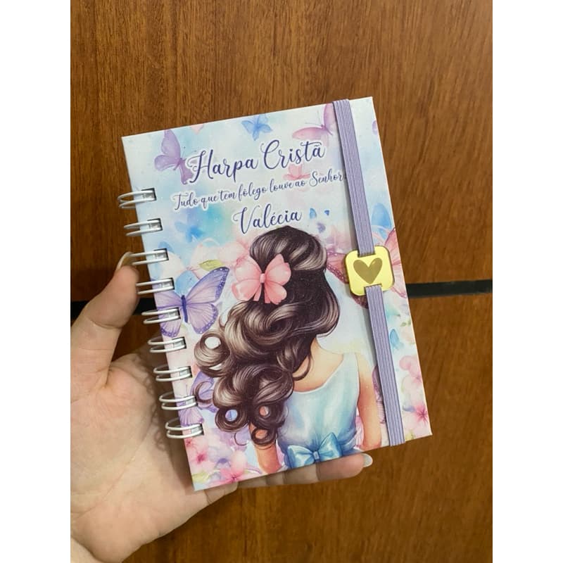 Harpa Cristã Personalizada com Nome e Versículo Presente Cristão