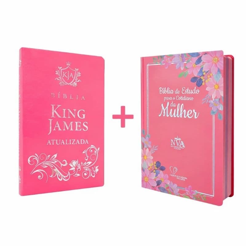 Kit com 2 Bíblias Femininas – King James Atualizada + Bíblia de Estudo para o Cotidiano da Mulher