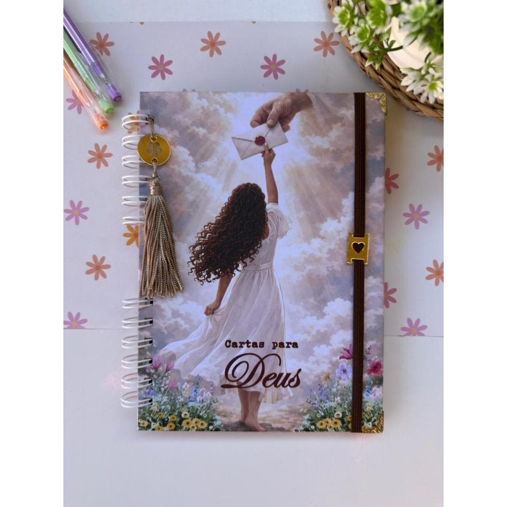 Caderno Cartas para Deus | Diário de Oração Cristão | Devocional Feminino A5 | Presente Cristão