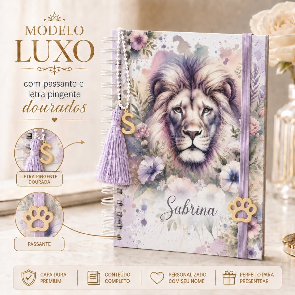 Caderno Cristão A5 Personalizado – Caderno Religioso Inspiradora – Anotações, Estudos, Culto e Presente Cristão