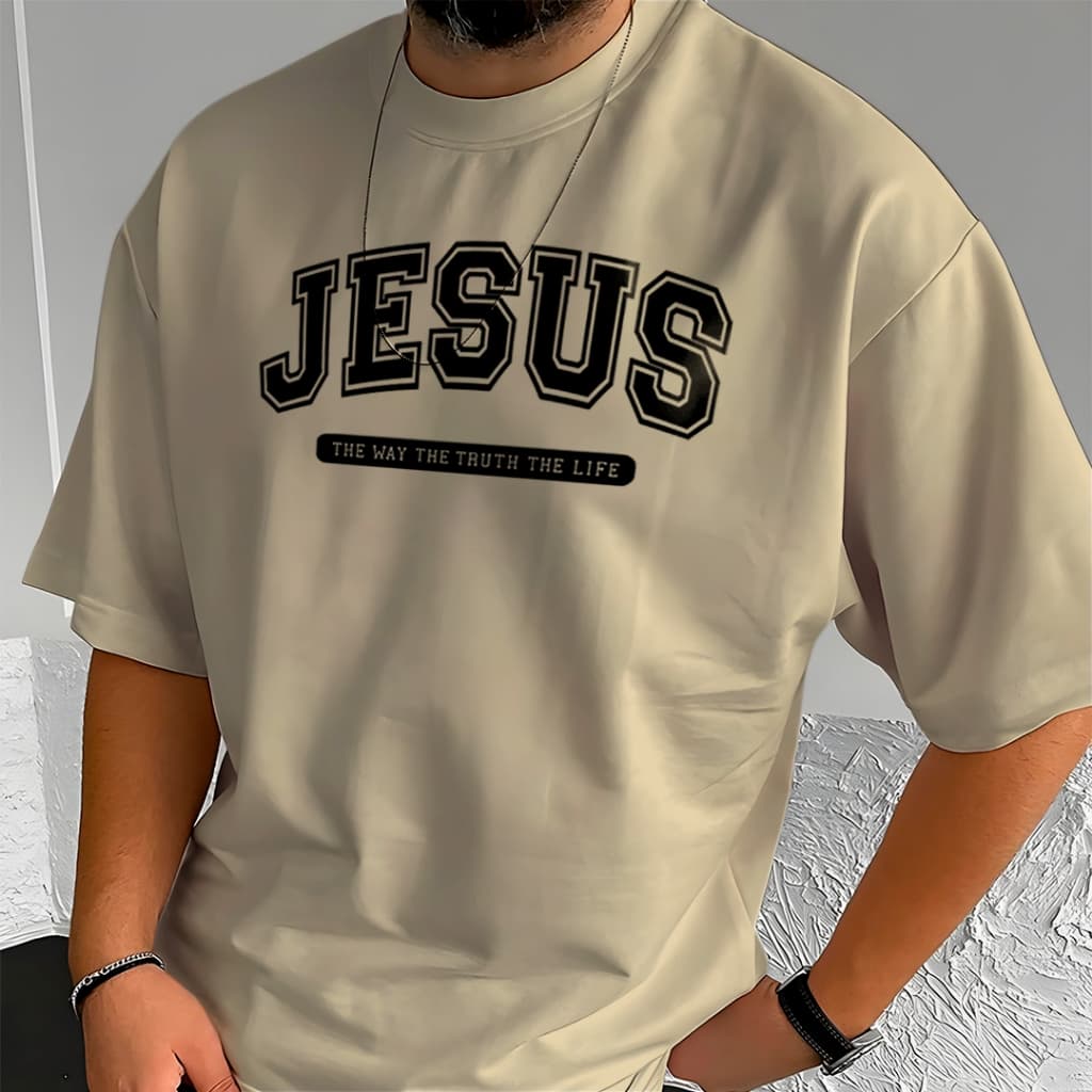 camiseta t-shirt, cristã camiseta masculina Jesus é o caminho  Blusa Gospel Camiseta Evangélica