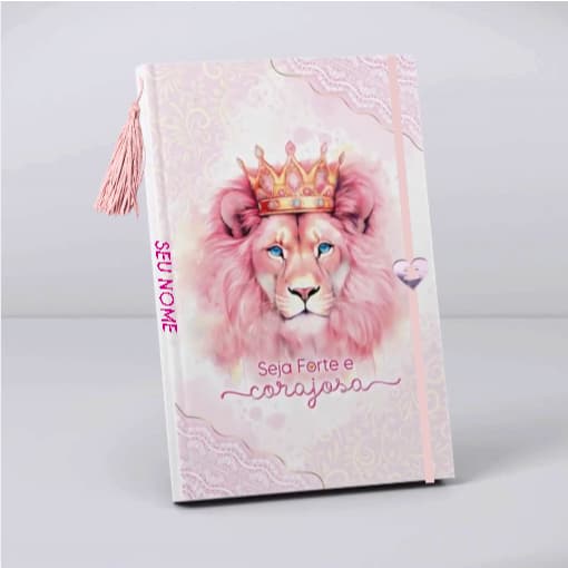 BÍBLIA CAPA DURA LETRA GIGANTE PERSONALIZADA COM NOME OPÇÃO COM OU SEM ABA, BÍBLIA CRISTÁ EVANGELICA FEMININA LEÃO ROSA