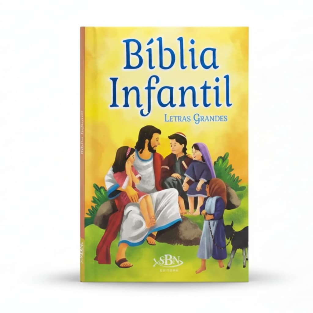 Bíblia Infantil Com Ilustrações e Letras Grandes | Bíblia Para Crianças | Capa Dura