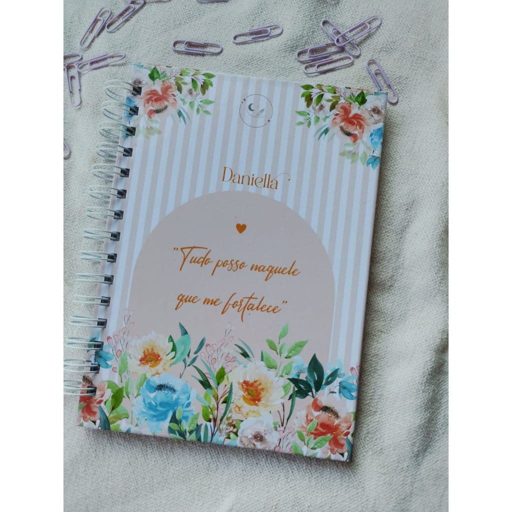 Caderno de Versículos Personalizado | Diário Devocional Cristão A5 | Presente Cristão