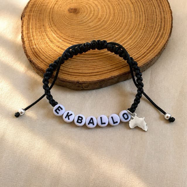 Pulseira Cristã Ekballo | Pulseira Ajustável em Macramê | Mateus 9:38 | Missão Presente Cristão Unissex