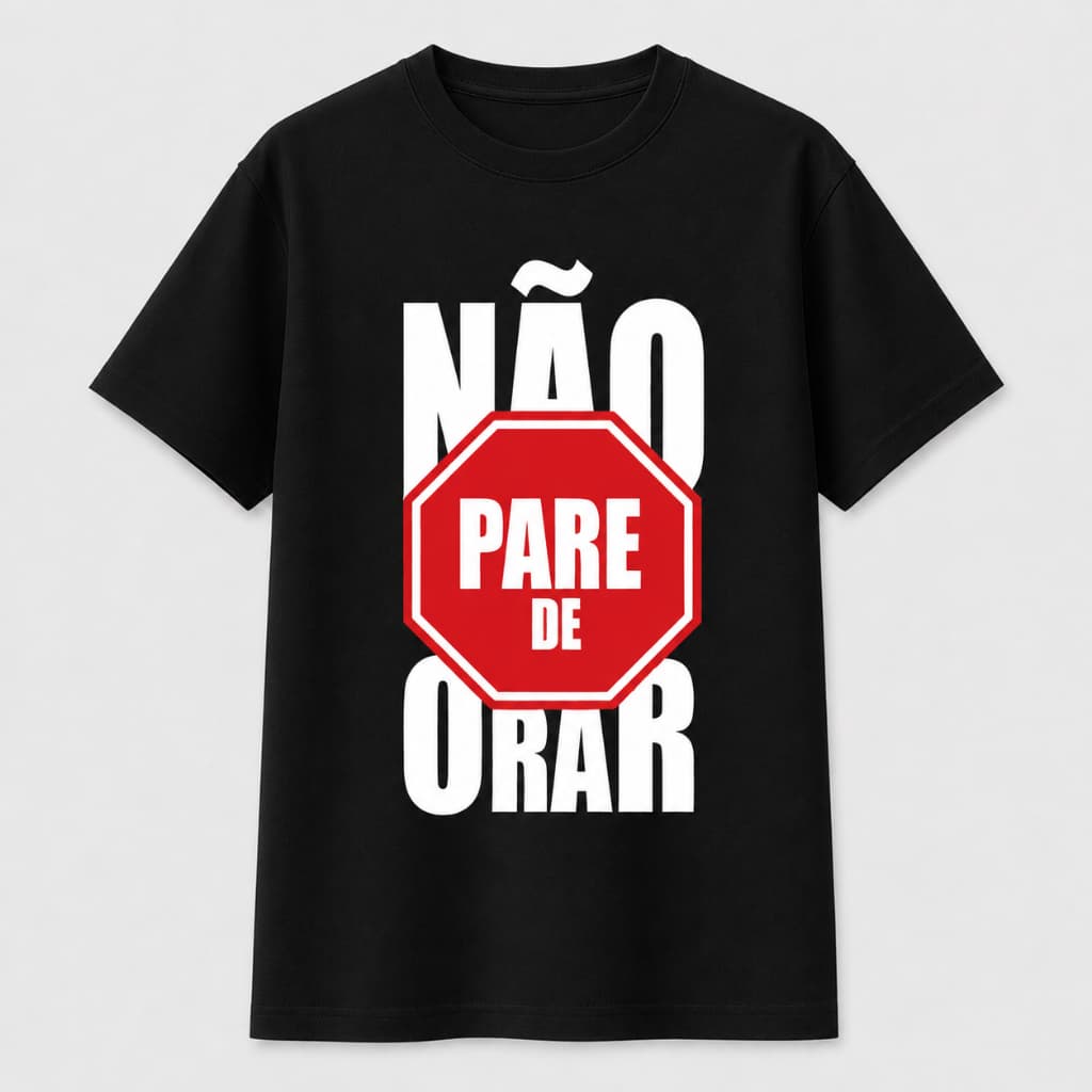 Camiseta Gospel, Camisa Gospel, Não Pare De Orar Camisa Evangelica 100% Algodão.