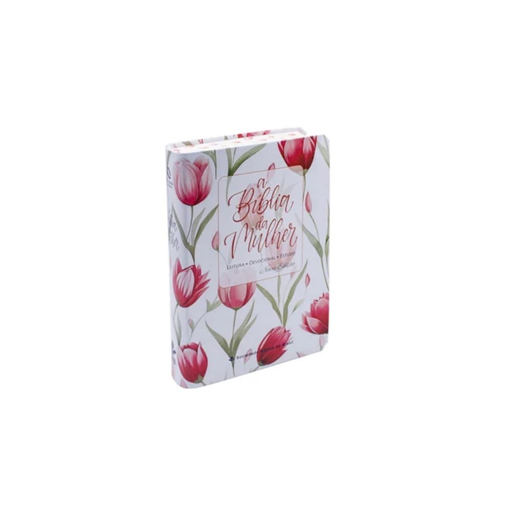 A Bíblia da Mulher NAA Nova Edição Tamanho portátil | SBB | Bíblia da Mulher - capa impressa, tulipa vermelha