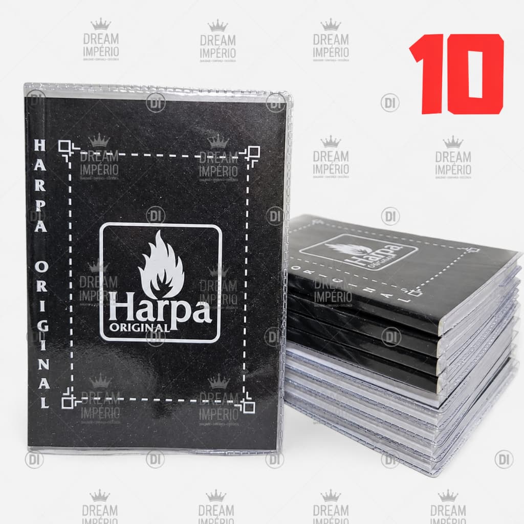 Kit C/ 10 Harpas - Cristã - Original - Com - Corinhos - Preta - harpas e corinhos