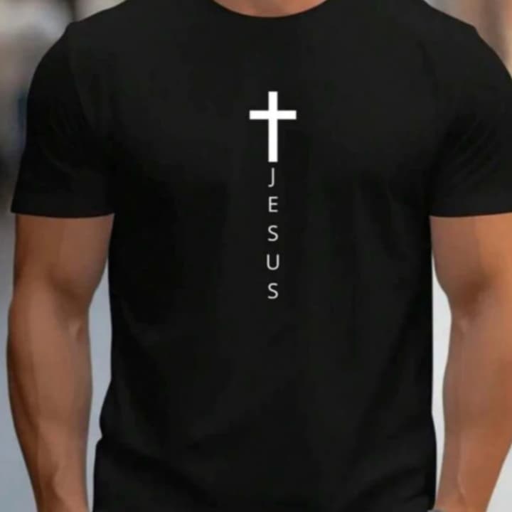 Camiseta camisa Masculina Jesus Cristo Cruz , 100% algodão, camiseta gospel, camiseta Jesus, Cristã