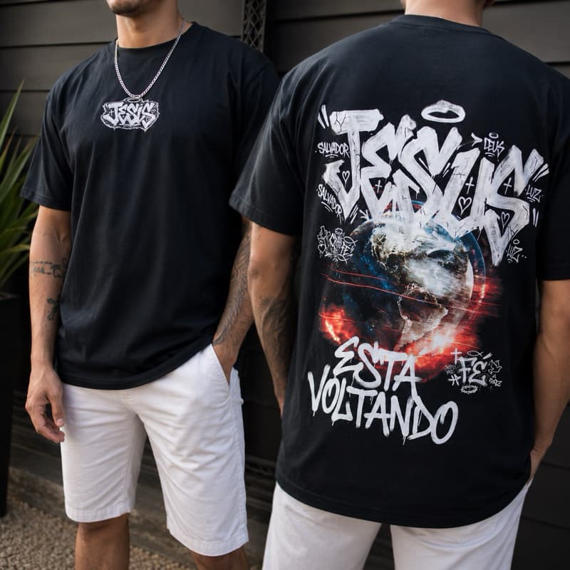 CAMISETA GOSPEL UNISSEX JESUS ESTA VOLTANDO- OVERSIZE GOSPEL -CAMISETAS GOSPEL