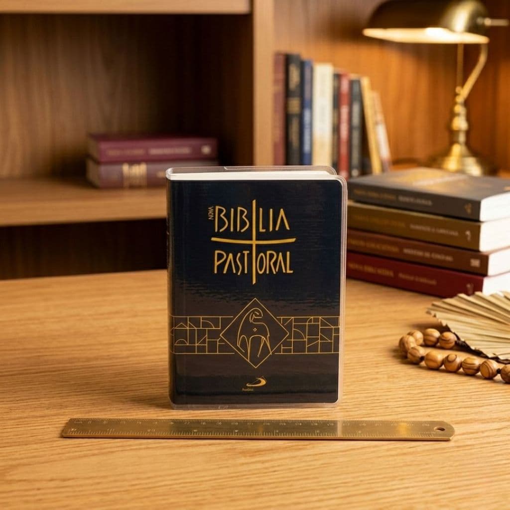 Biblia Nova Pastoral Capa Cristal Bolso Pequena Bíblia Sagrada Católica Editora Paulus Completa