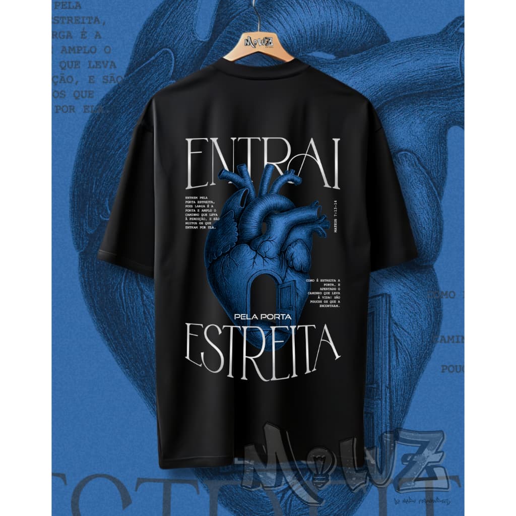 Camiseta Cristã Entrai Pela Porta  Gospel, camiseta evangélica  camiseta para culto camiseta gospel femininacamiseta gos