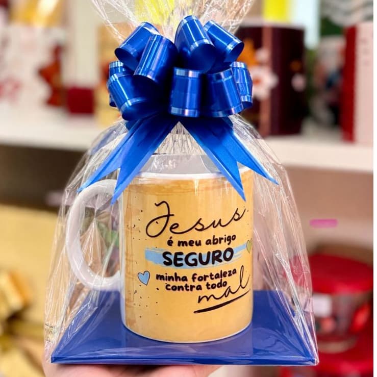 Caneca Cristã Jesus 325ml Cerâmica Personalizada l Presente Evangélico l Presente para Cristãos l Presente Pronto