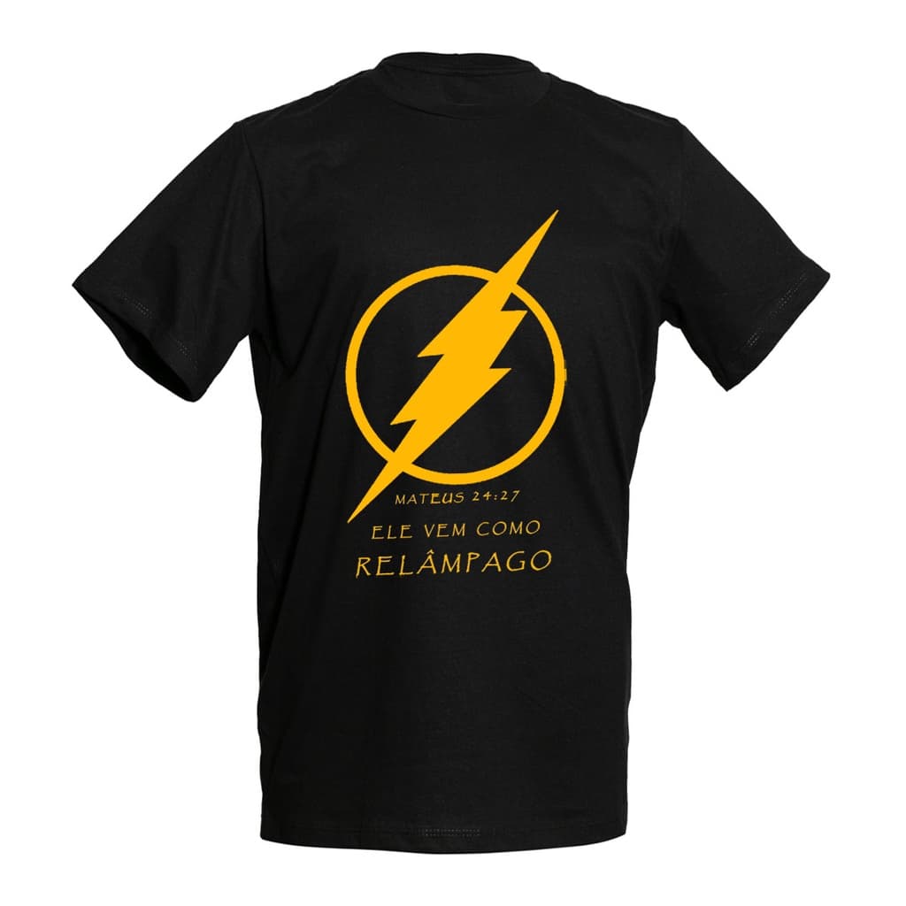 Camiseta gospel evangélicas Masculina 100% Algodão Cristã Gospel Religiosa Relâmpago.