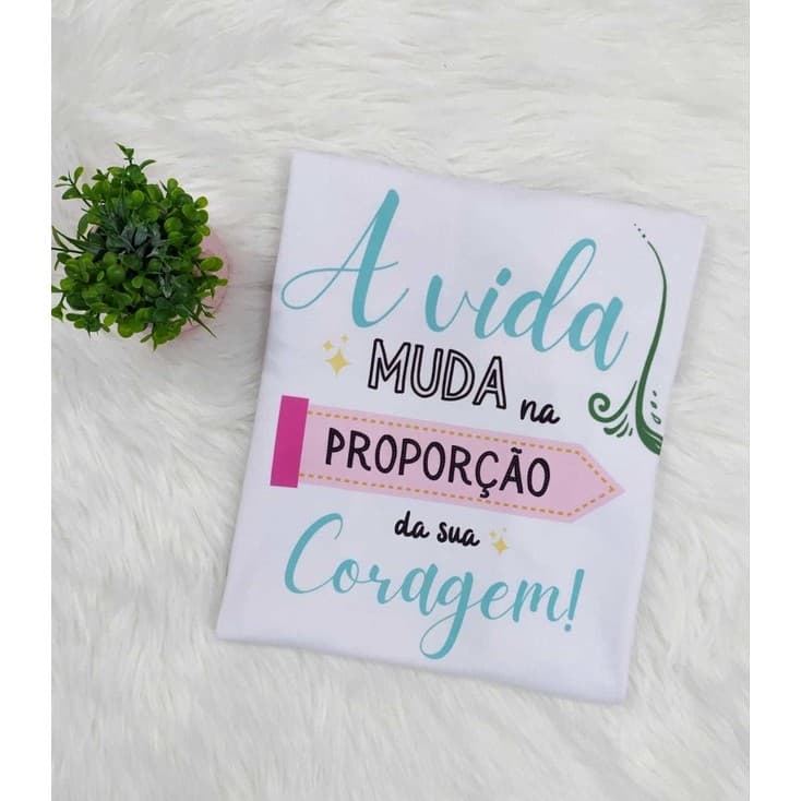 T-Shirt Camiseta Blusa frase inspiradora cristã A Vida Muda M ao G3, CAMISETA RELIGIOSA, blusa feminina crstã, camisetas