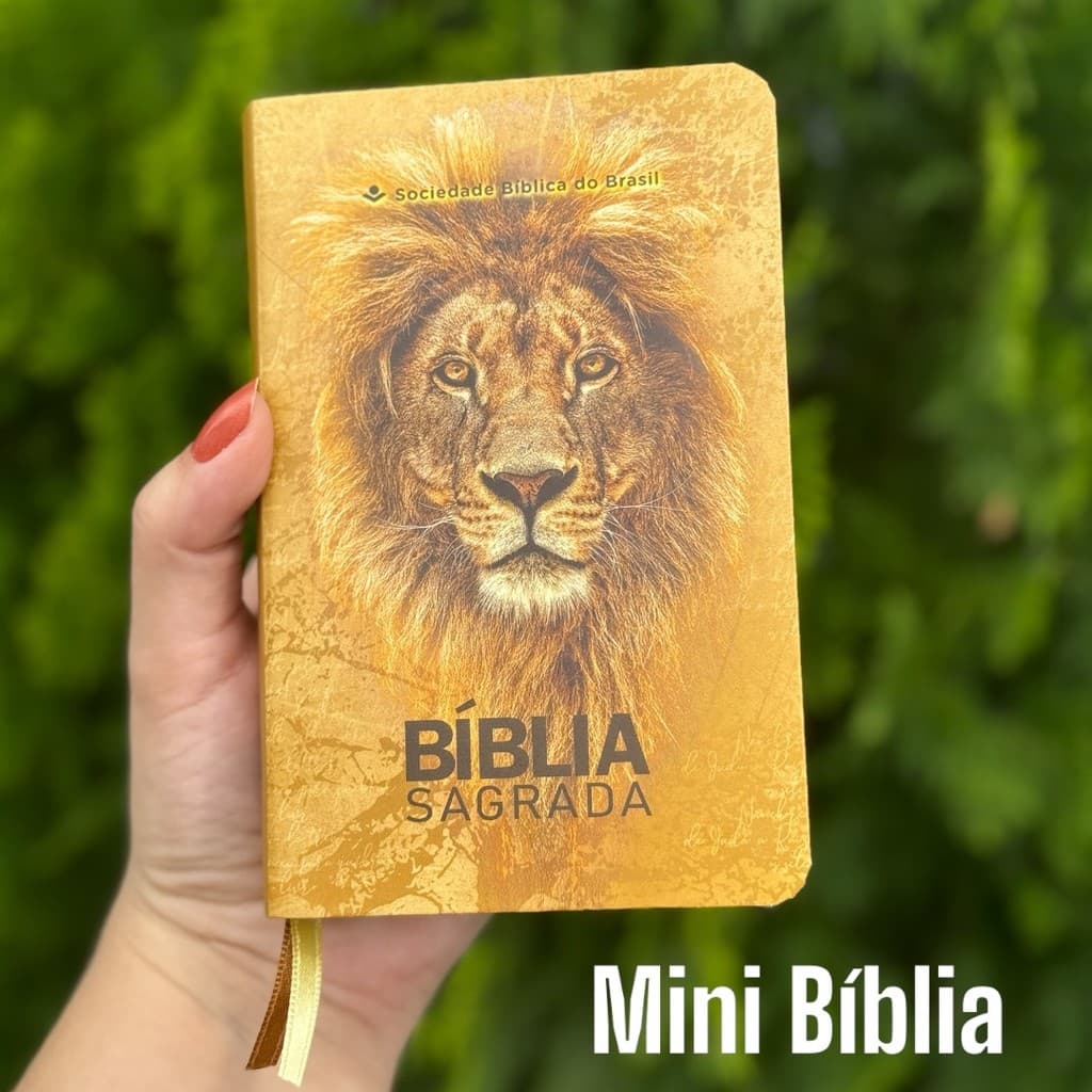 Bíblia de bolso leão dourado Mini biblia