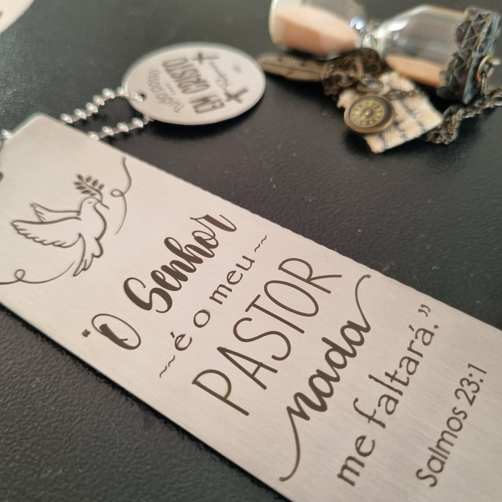 Marcador de Livro Cristão Salmos 23:1 Presente Evangélico Bíblia Caderno Estudo Presente