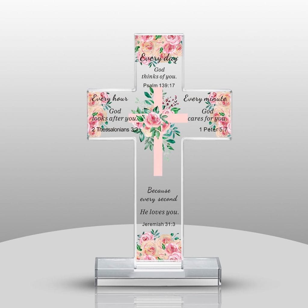Presentes Cristãos para Mulheres, Presentes Religiosos para Mulheres Cristãs, Cruz de Acrílico para Mulheres, Cruz de Je