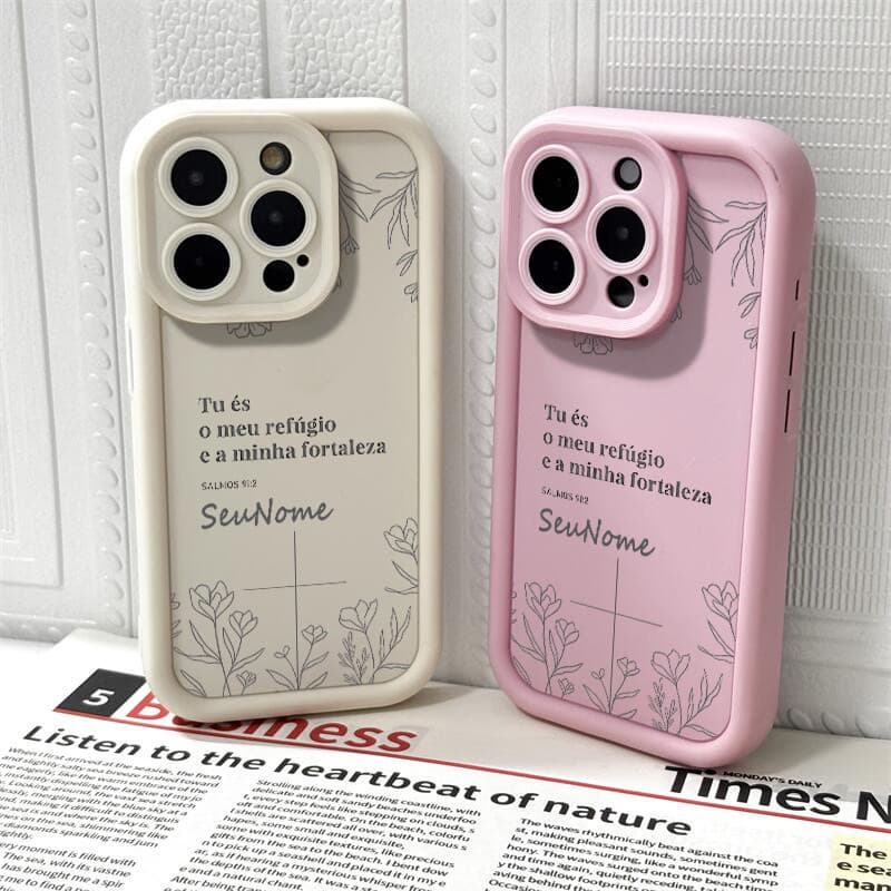 Capinha capa de Com nome personalizado Salmos bíblicos Tema religioso para iPhone 11 12 13 15 17 14 pro max 16 Plus capa