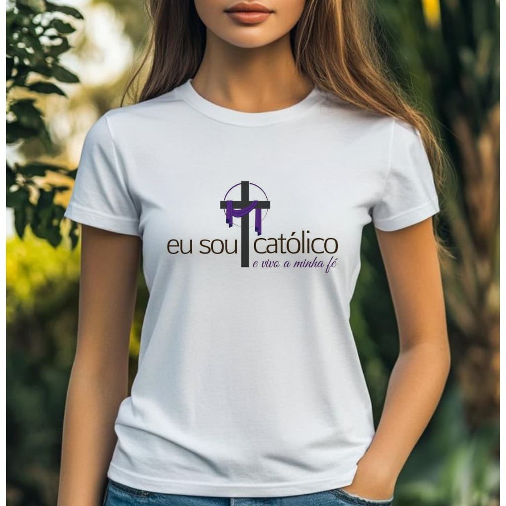 T-shirt Camiseta Premium tshirt feminina EU SOU CATÓLICO,CAMISETA UNISSEX, Maria,Jesus camiseta tshirt cristã, gospel pl