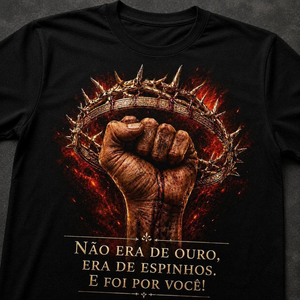 Camiseta Religiosa Cristã Não Era de Ouro, Era de Espinhos Camiseta Masculina e feminina Cristão