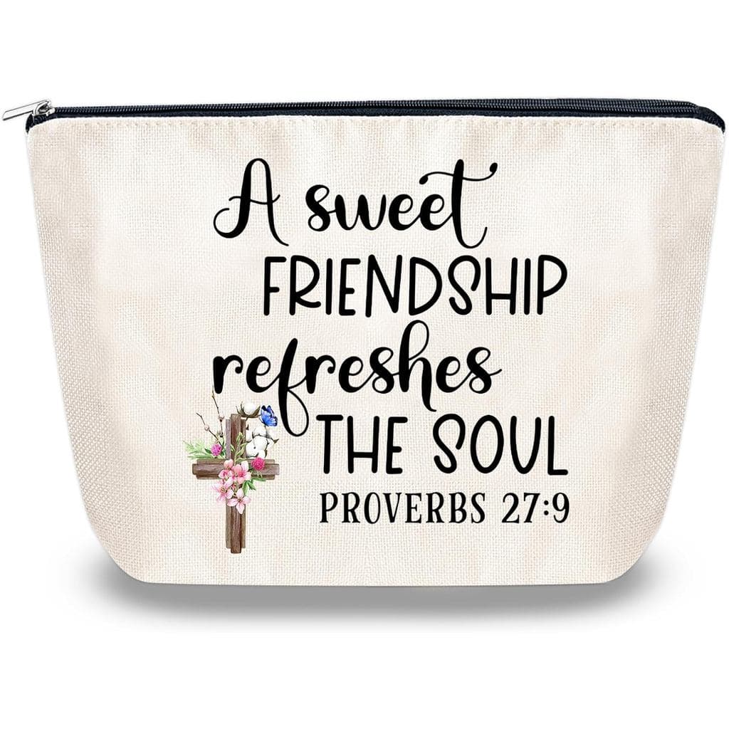 Presentes para Irmãs em Cristo, Bolsas de Maquiagem, Presentes para Irmãs Secretas, Presentes Cristãos para Aniversário