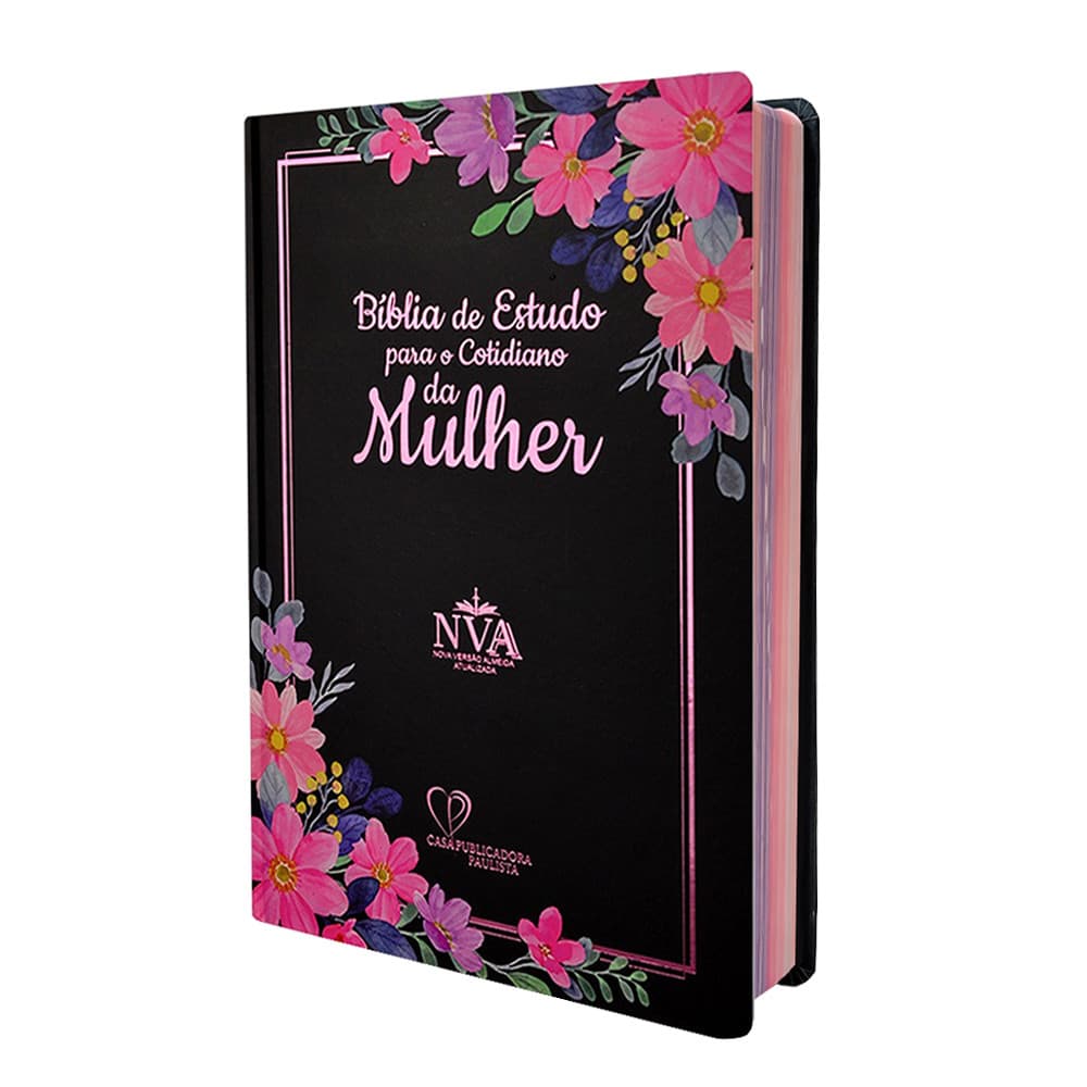 Bíblia de Estudo Para o Cotidiano da Mulher | NVAA | Full Collor | Capa Dura Preta