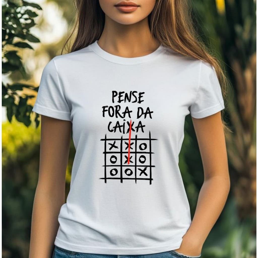 Camiseta 100% Algodão Premium Unissex Blusa  feminina PENSE FORA DA CAIXA,CAMISETA UNISSEX camiseta  cristã, gospel plus