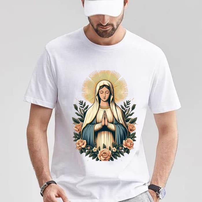 Camiseta 100% Algodão Premium Unissex camiseta masculina ,moda cristão plus size, homem cristão, Deus, Jesus,Maria,José